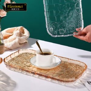 glass fruit plate tray