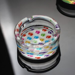 Thickened round glass ashtray, OEM