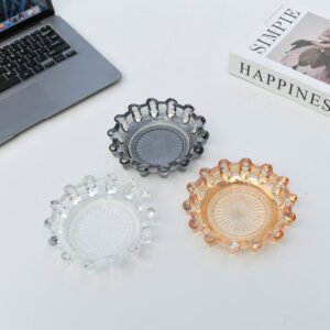 Amber glass ashtray OEM